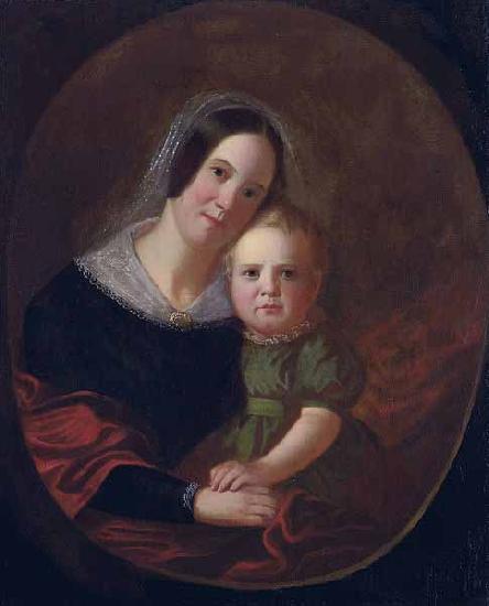  Mrs George Caleb Bingham (Sarah Elizabeth Hutchison) and son, Newton